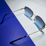 Gradient  Blue To Gold  Sunglasses by henry richel 2249