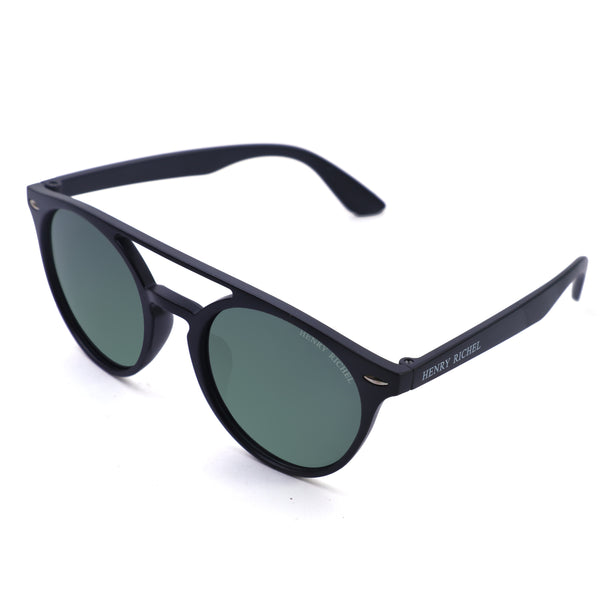 Henry Richel Green & Black Polarized Sunglasses For Unisex 1162