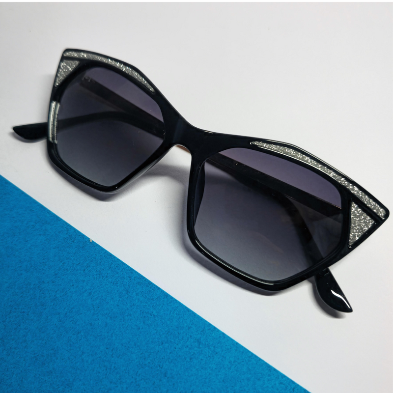 Luxury Designer Black To Silver  Gold Sunglasses 2266