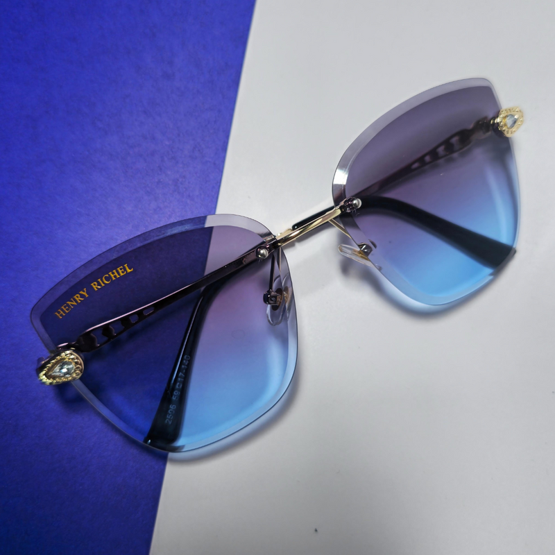 Gradient  Blue To Gold  Sunglasses by henry richel 2249