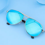 Aqua sine aviator Sunglasses by henry richel 1143