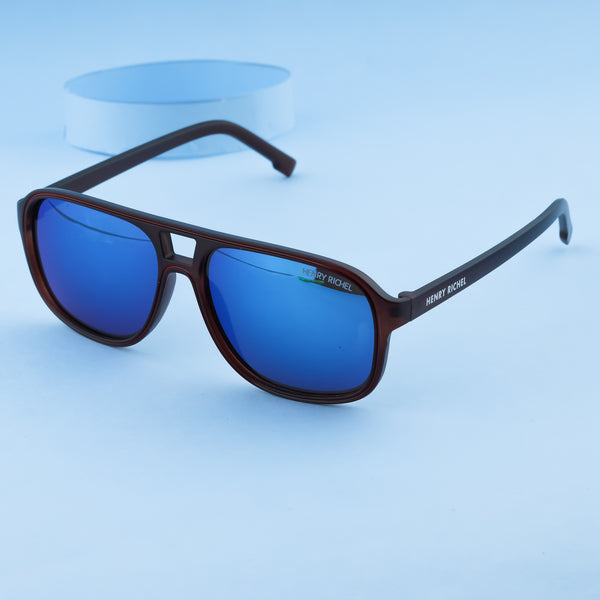 ultramarine plus Blue Sunglasses For Men Henry Richel 1120