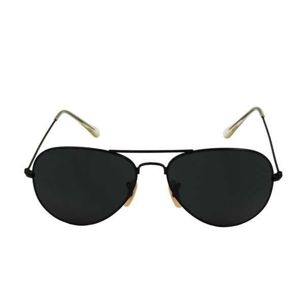 Henry Richel Fancy Aviator Black To Black Sunglasses 1005