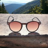 Henry Richel Latest Stylish Round Brown Lens Sunglasses For Unisex 1007