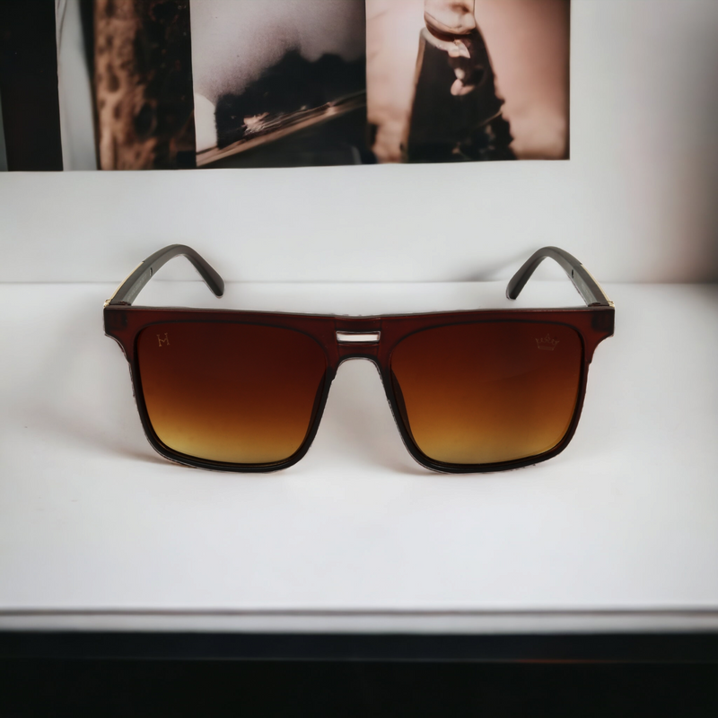Henry Richel Latest Stylish Wayfarer Brown Lens Sunglasses For Unisex 1015