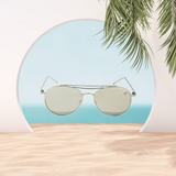Silver Mercury Lens Silver Frame By Henry Richel For Unisex 1108