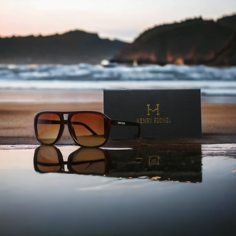 Brown Daynight Lens Brown Red Frame  For Men By Henry Richel 1118