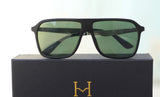 Green Lens Black Frame  For Men By Henry Richel 1131