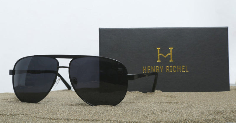 Trendy Black Lens Black Frame For Men By Henry Richel 1140