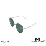 Henry Richel Green Silver Round Polarized Sunglasses for Unisex 1149