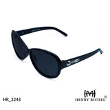 Black To Black Oval Goggels Sunglasses For Unisex 2243