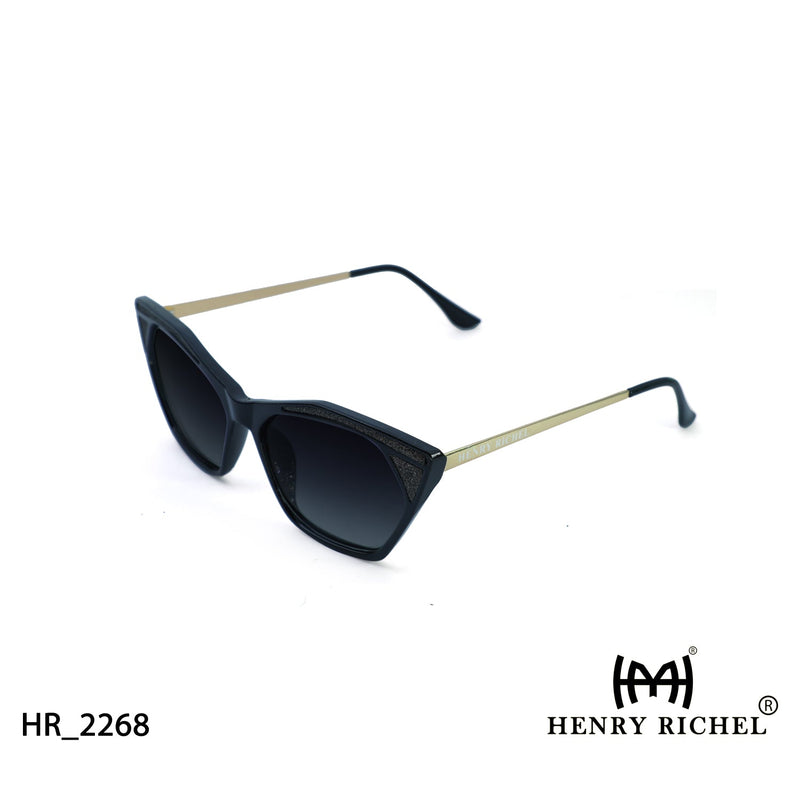 Uv Protection Black To Blue Gold  Sunglasses 2268