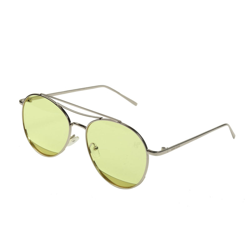 Henry Richel Yellow Candy Lens Silver Frame Sunglasses For Unisex 1105