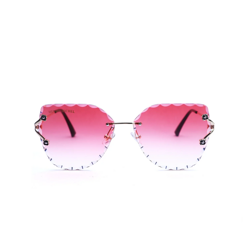 Metal Red White To Gold Women Sunglasses by henry richel 2254