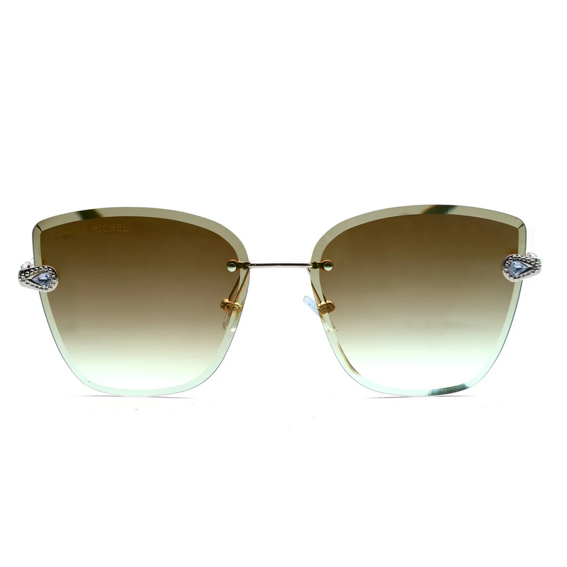 Brown To Gold Cateye unisex Sunglasses 2245