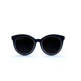 Round Cateye Black To Black Sunglasses