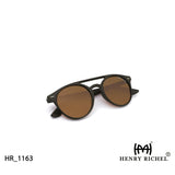 Henry Richel Round Brown Polarized Sunglasses For Unisex 1163