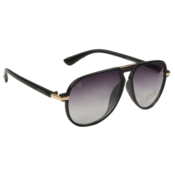 Henry Richel New Fancy Aviator Black Lens Sunglasses For Men 1008