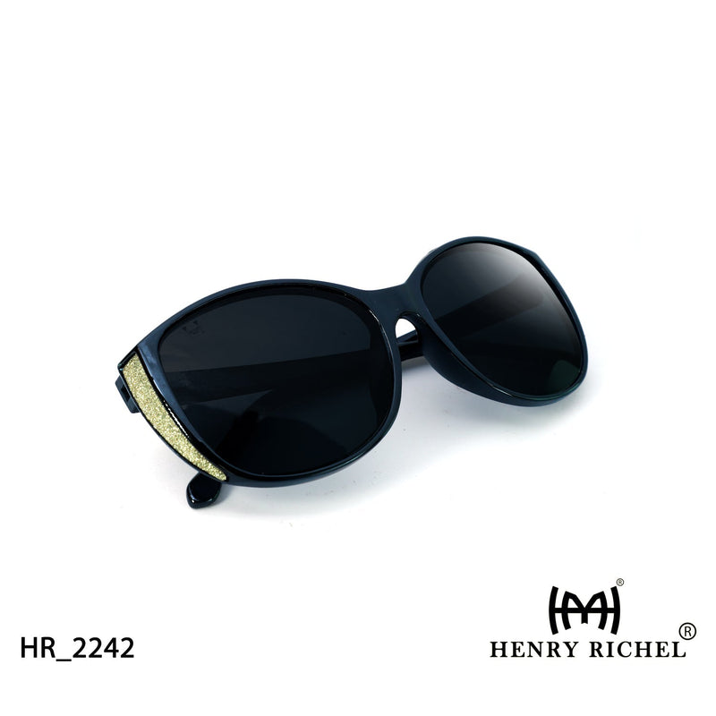 Black  To Gold Full-rimmed Sunglasses 2242