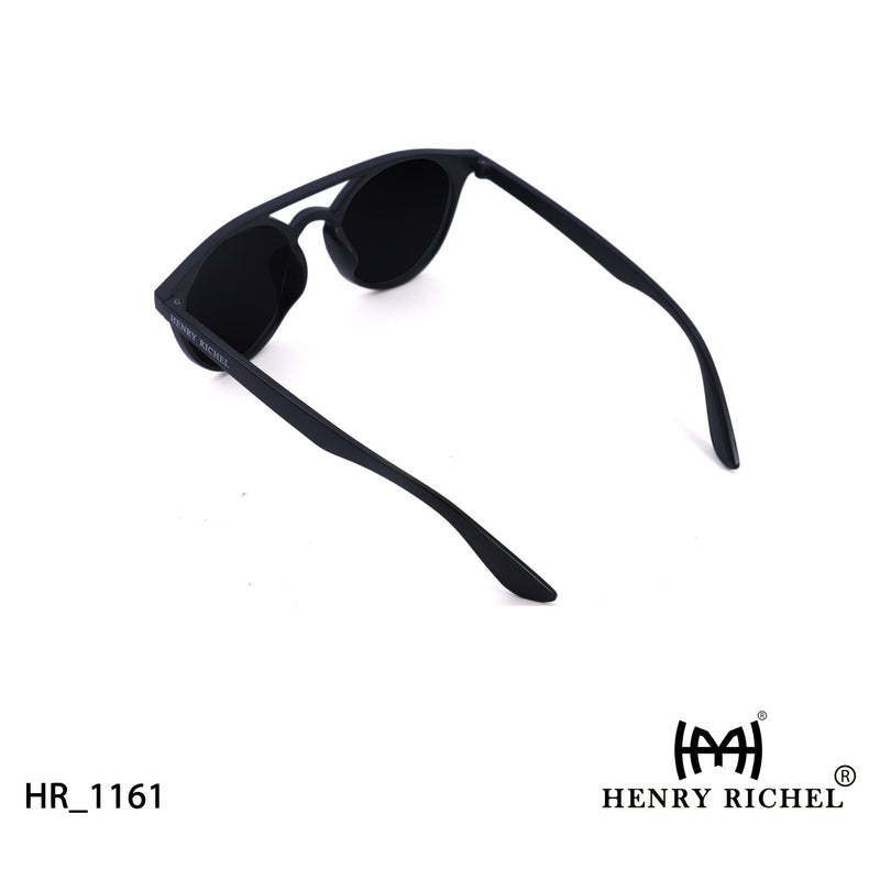 Henry Richel Vintage Polarized Black Sunglasses For Unisex 1161