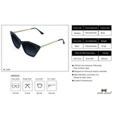 Uv Protection Black To Blue Gold  Sunglasses 2268